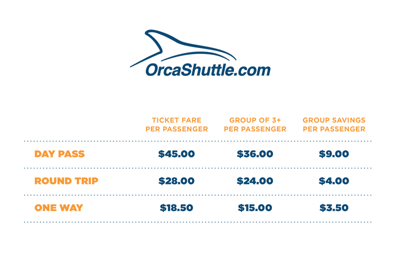 The Orcas Island Shuttle Pricing